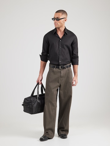 ARMANI EXCHANGE Regular fit Button Up Shirt in Black