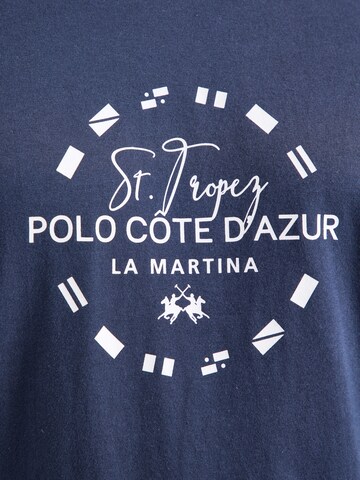 La Martina T-Shirt in Blau