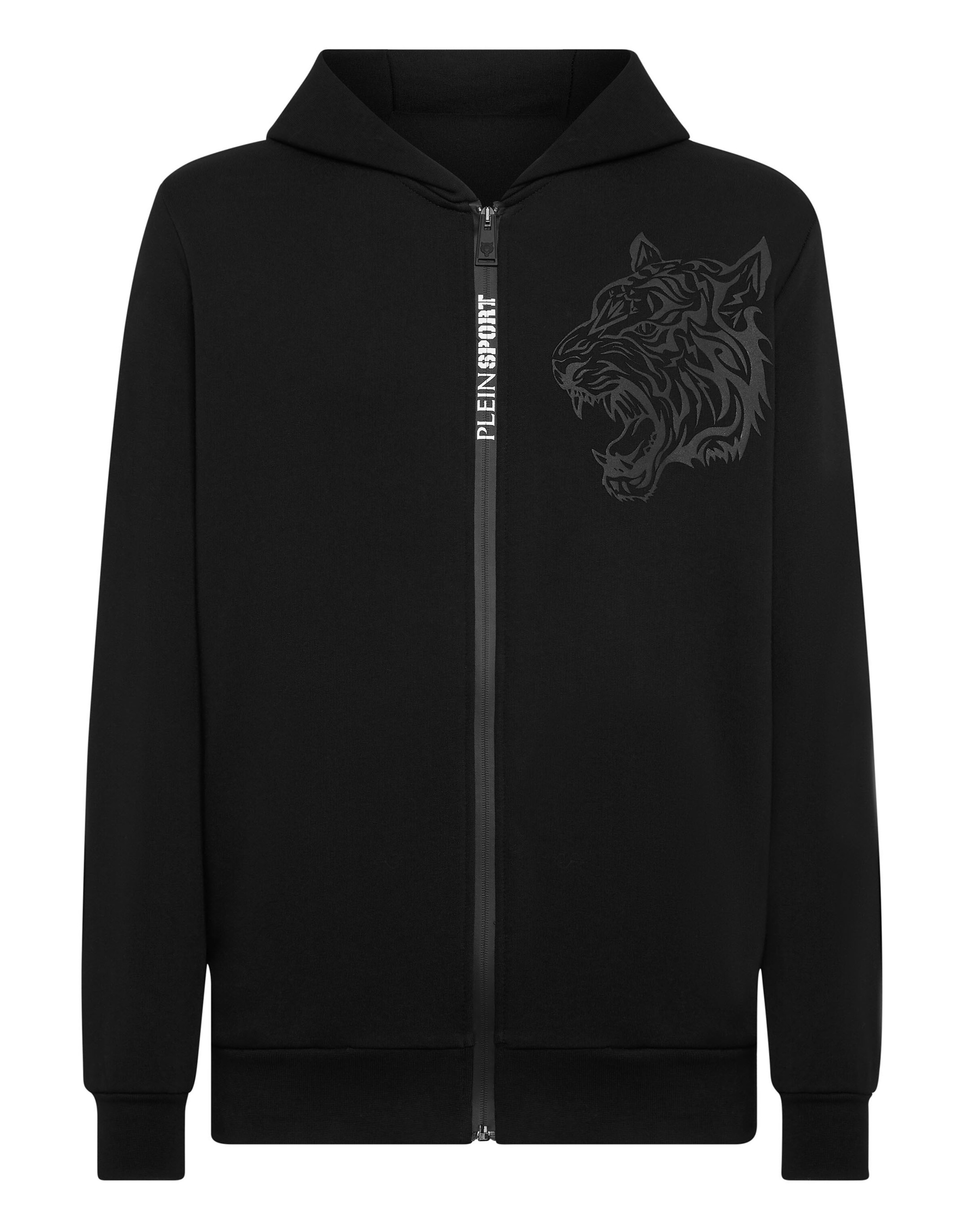 Plein Sport - Casaco em moletão em preto: frente