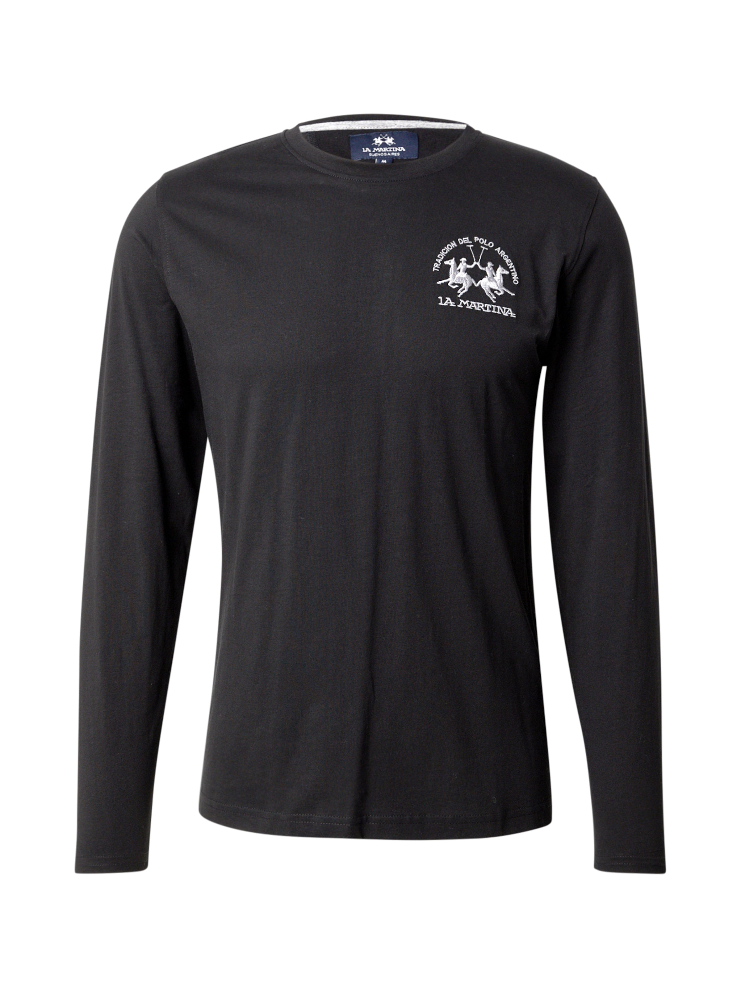 La Martina - Camiseta en negro: frente