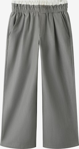 NAME IT Wide leg Byxa 'NKFOJETTO' i grå: framsida