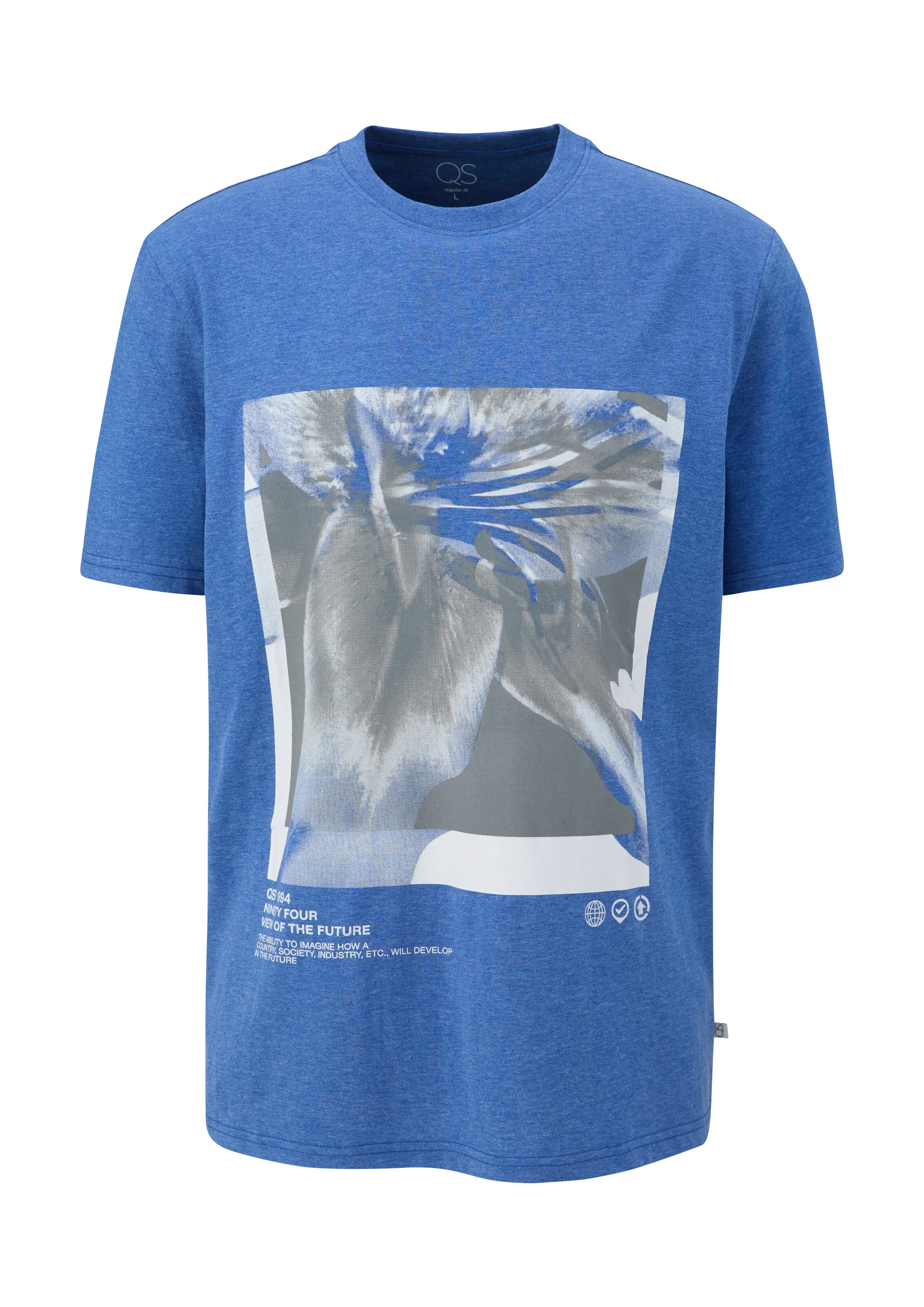 QS T-Shirt in Blau: Vorderseite
