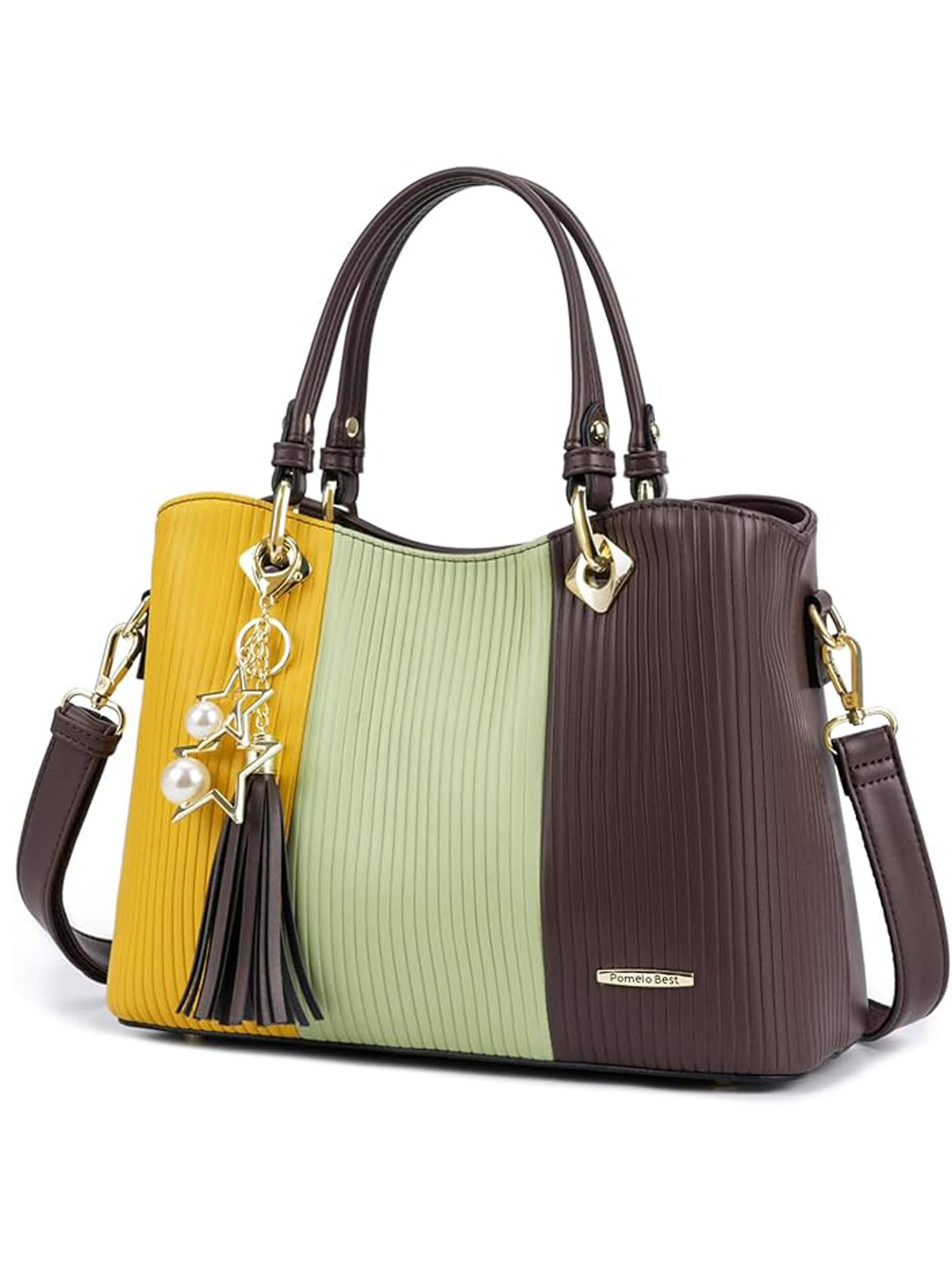 Pomelo Best Handbag 'Neapolitan' in Yellow: front