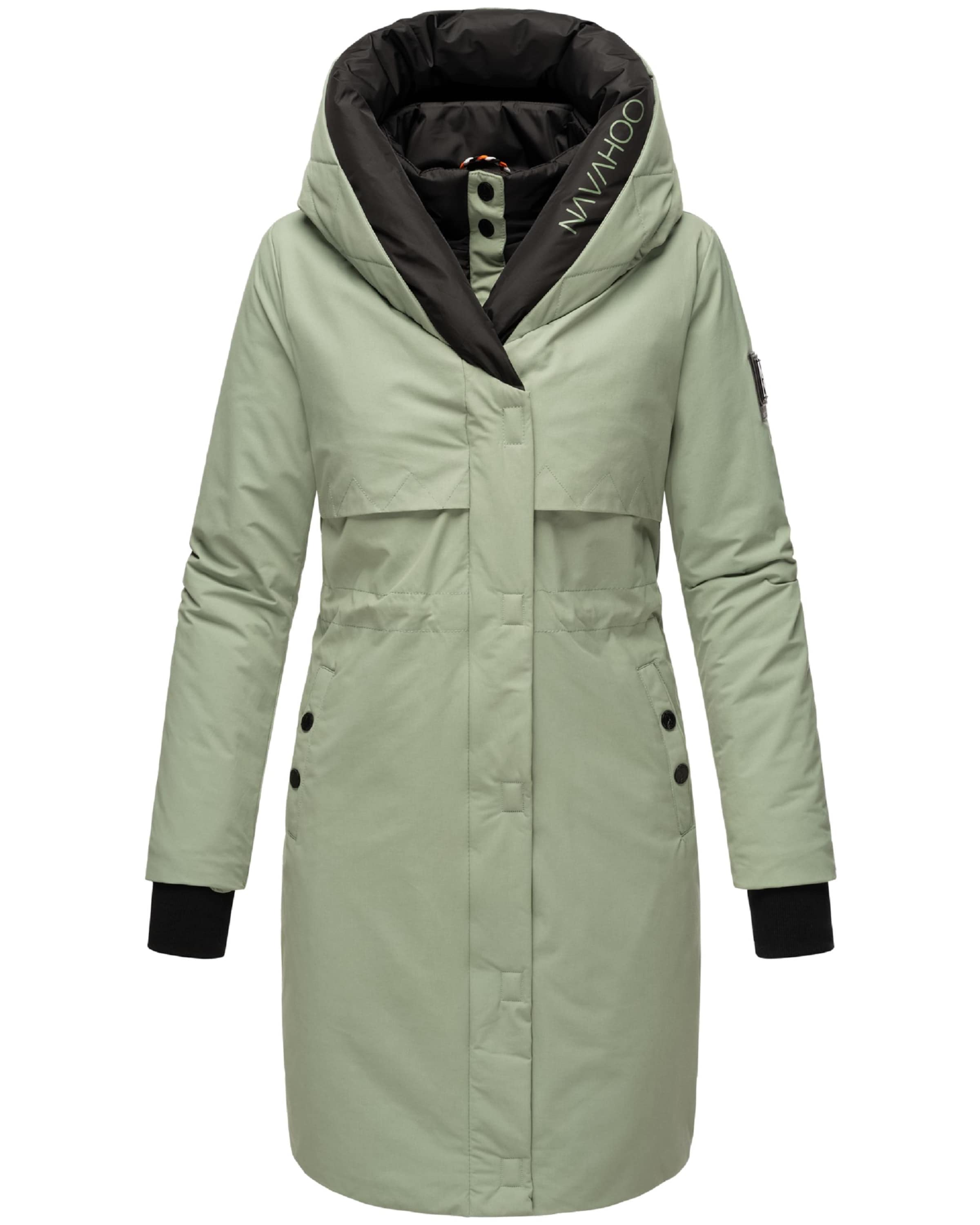 NAVAHOO Зимно палто 'Snowelf' в зелено: отпред
