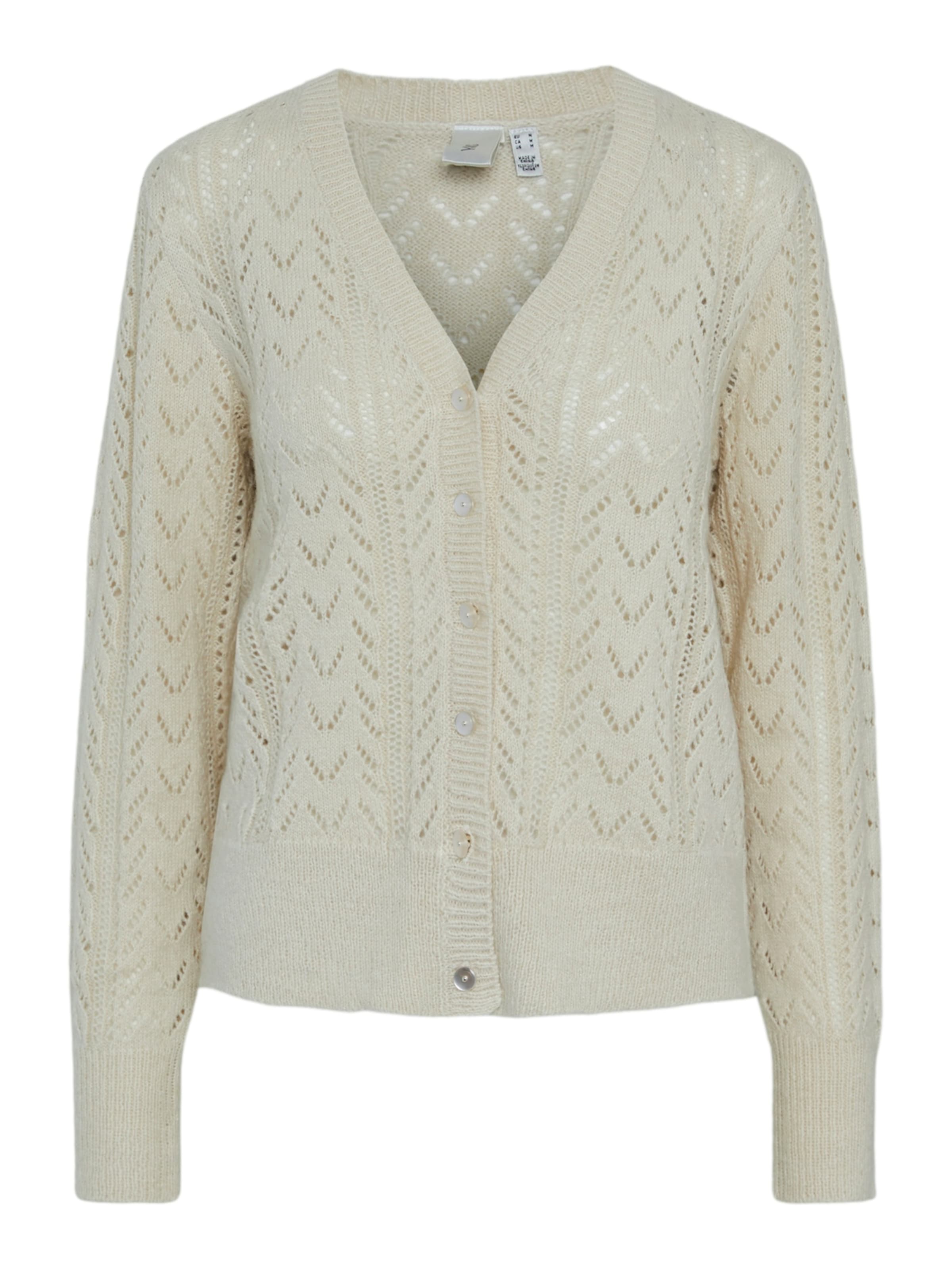 YAS Strickjacke 'YASTELLA' in Beige: Vorderseite