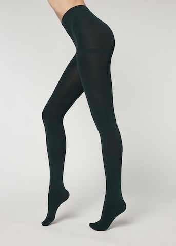 CALZEDONIA Tights 'THERMO' in Green: front