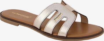 Les Tropéziennes Sandaal 'Ledersandalen von Les Hamigos' in Goud: voorkant