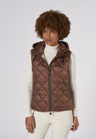 Fuchs Schmitt Vest 'Vegan Vibes' in Brown: front