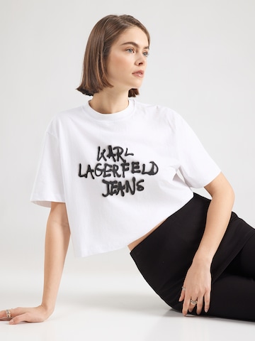 Tricou de la KARL LAGERFELD JEANS pe alb: față