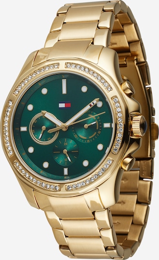 TOMMY HILFIGER Uhr in navy / gold / grün / rot, Produktansicht