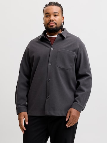 Jack & Jones Plus Comfort Fit Košeľa 'JJEREGENT' - Sivá: predná strana