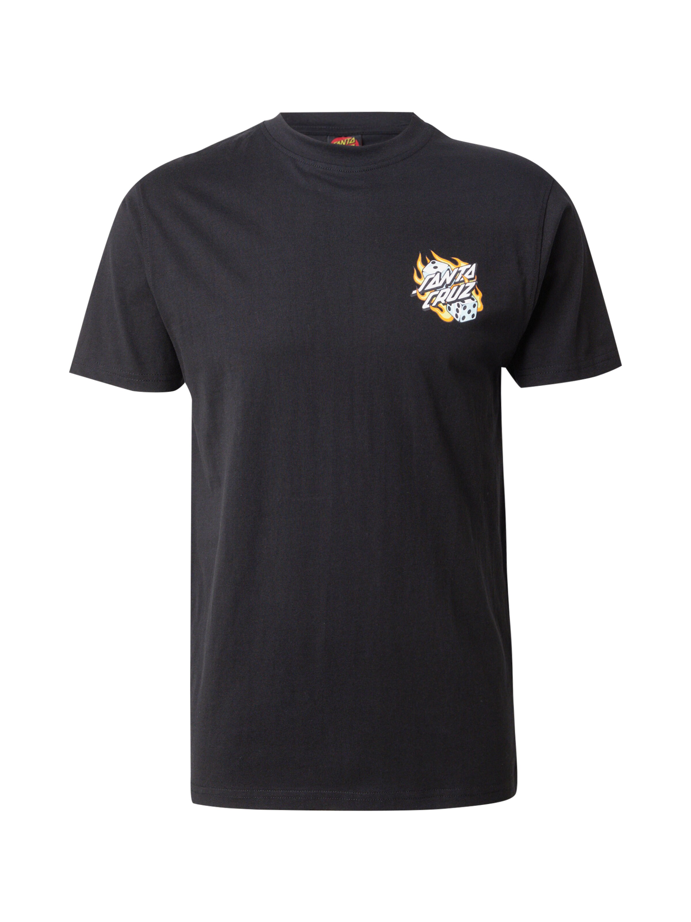 Santa Cruz Koszulka 'Flaming Dice' w kolorze czarny: przód