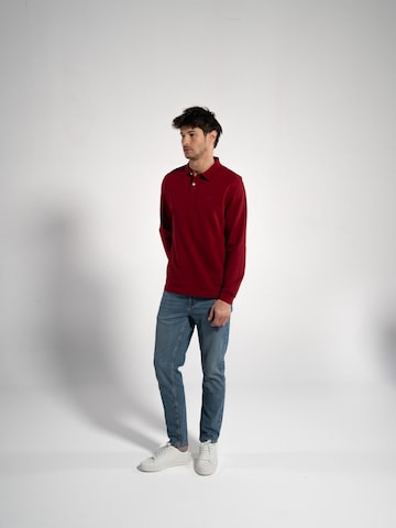 GORG Shirt 'Herren Langarm Poloshirt aus 100% Bio-Baumwolle' in Rood