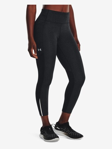 UNDER ARMOUR Skinny Workout Pants 'Fly Fast 3.0' in Black: front