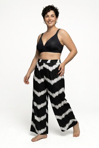 Ulla Popken Loosefit Broek in Zwart: voorkant