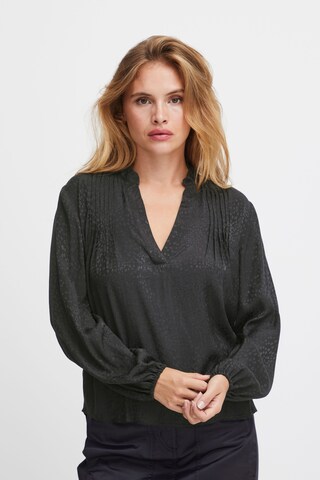Camicia da donna 'Aurora' di PULZ Jeans in nero: frontale