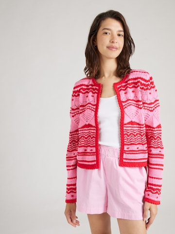 OUI Knit Cardigan in Pink: front
