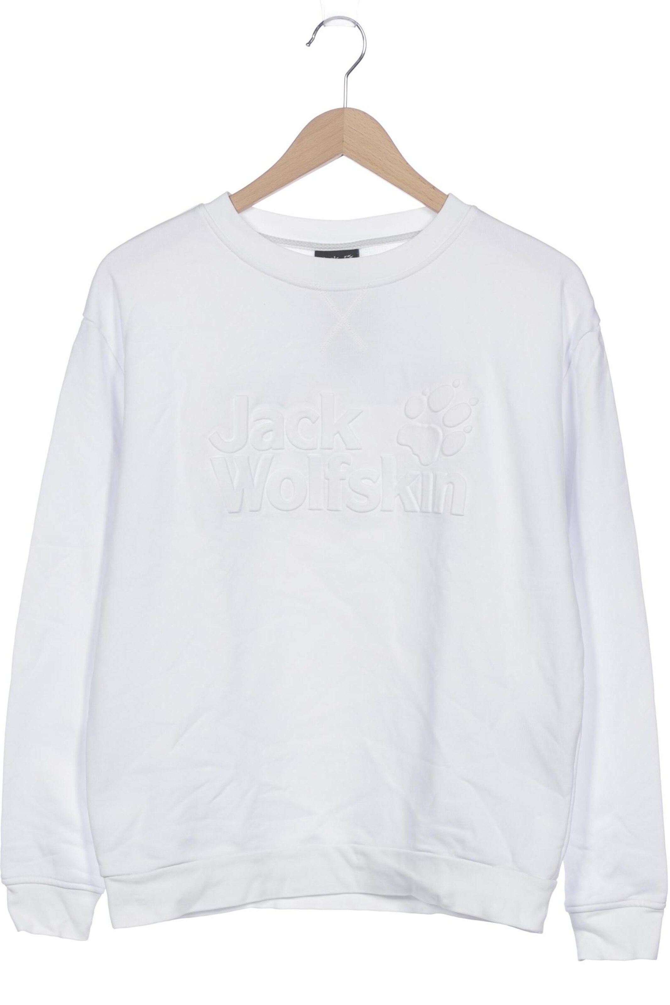 JACK WOLFSKIN Sweatshirt & Zip-Up Hoodie in L in White: front