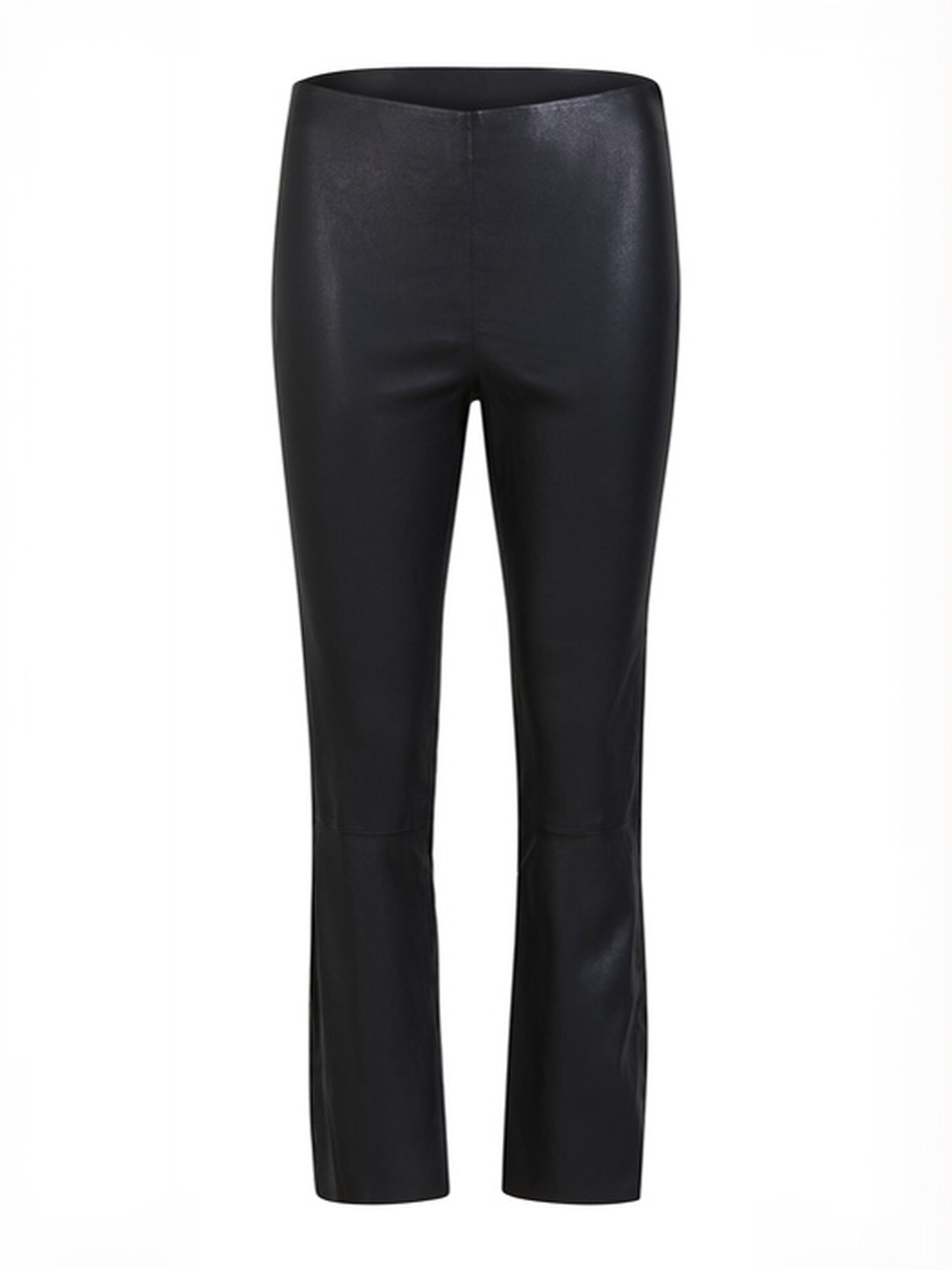 Coster Copenhagen Regular Trousers ' CROPPED ' in Black: front