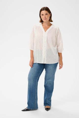 KAFFE CURVE Blouse 'KCGabby' in Wit