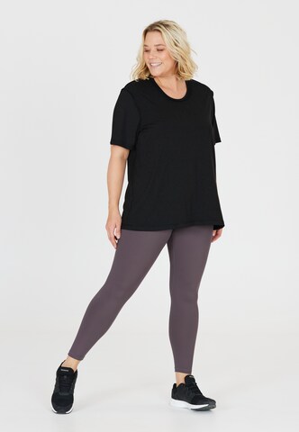 Q by Endurance Skinny Sports trousers 'Floriee' in Purple