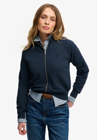 Superdry & Co Sweatvest 'Essential' in Blauw: voorkant