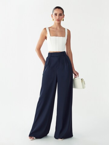 BWLDR Wide Leg Hose 'Belinda' in Blau