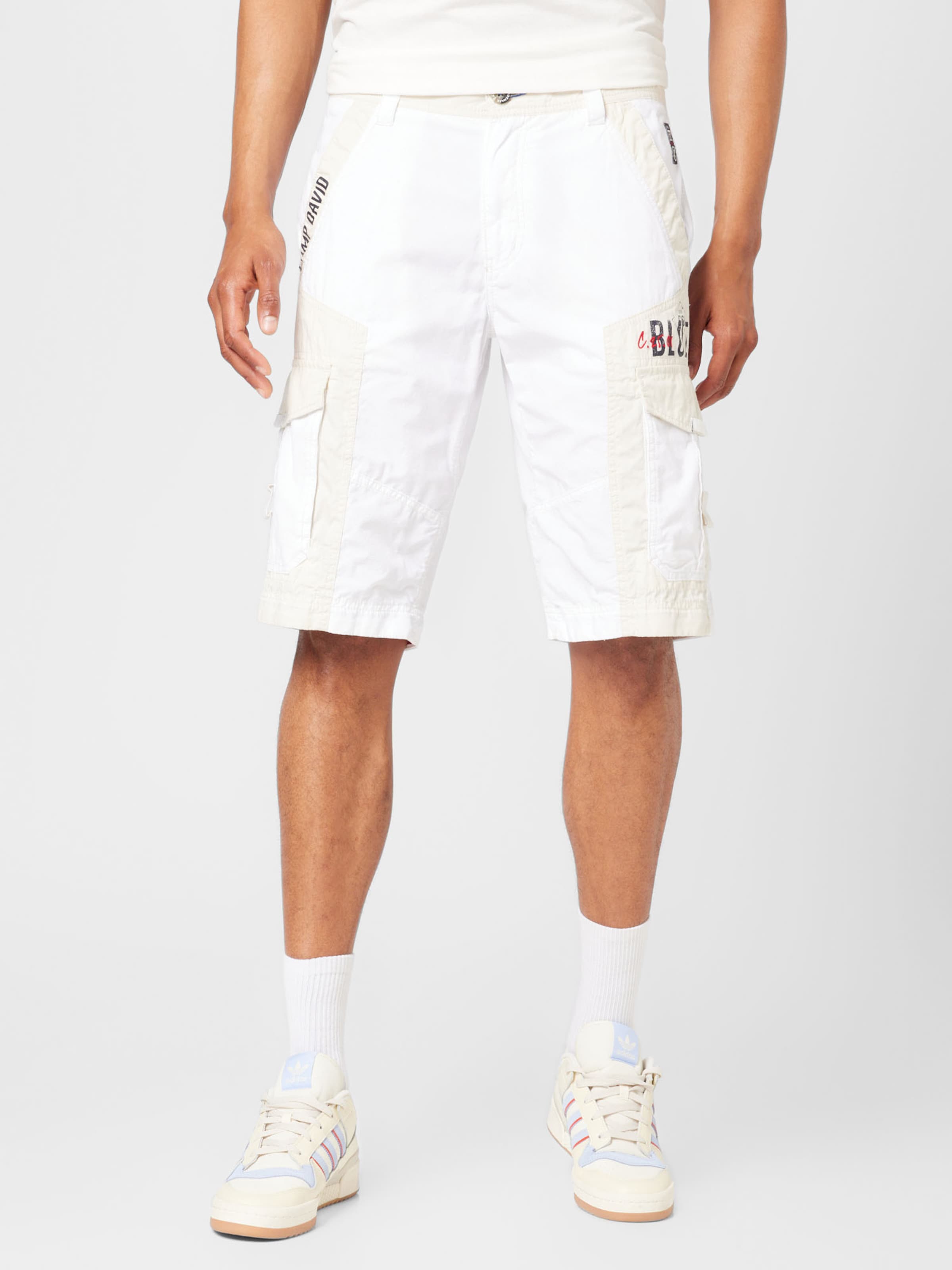 CAMP DAVID Regular Cargo Pants in White | ABOUT YOU