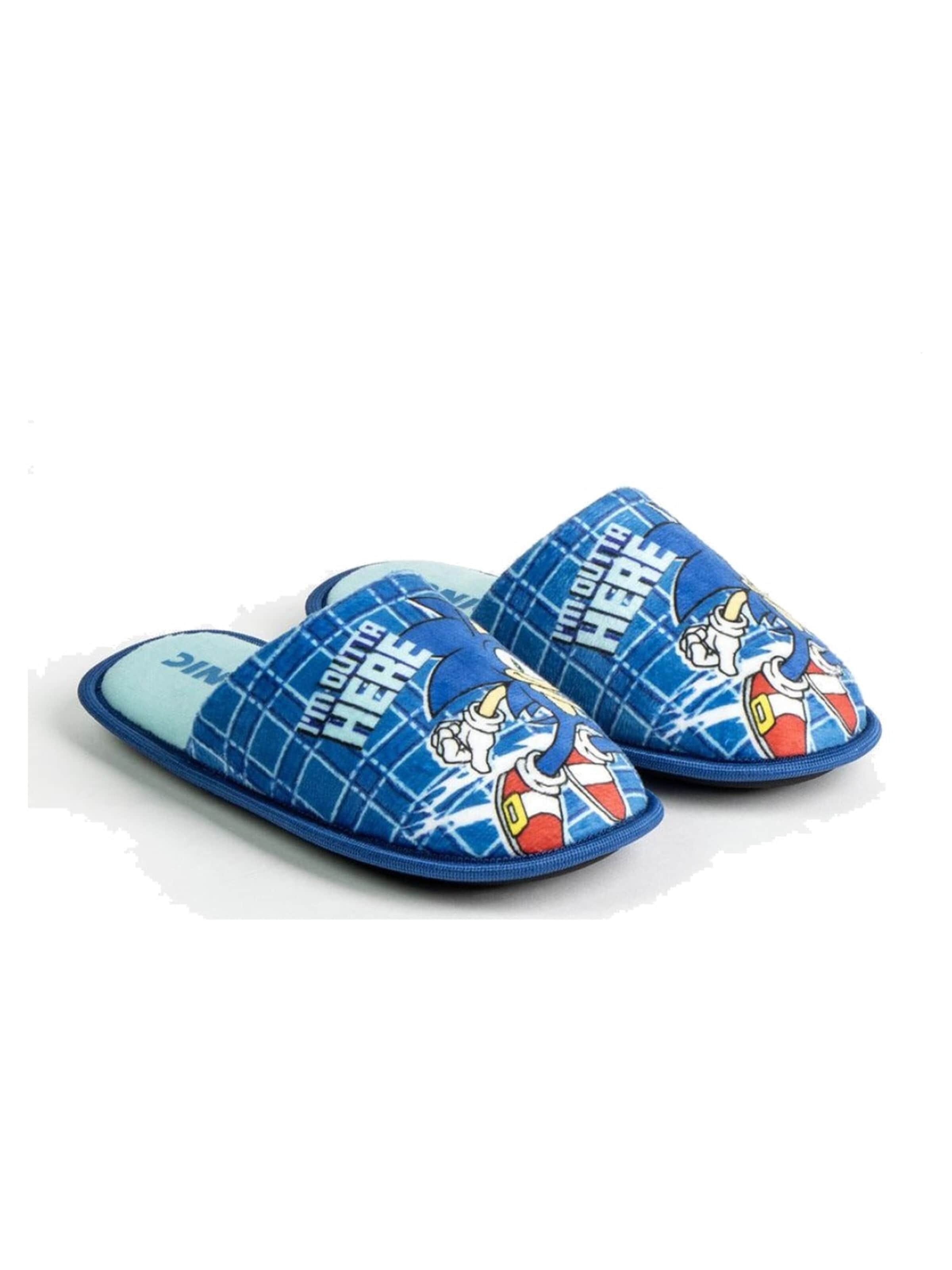 Pantoufle Sonic the Hedgehog en bleu
