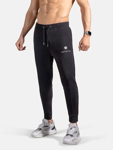 MOROTAI Slimfit Sporthose 'CORPORATE' in Schwarz