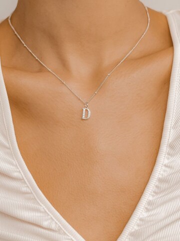 Chaîne 'Letter D' Hey Happiness en argent
