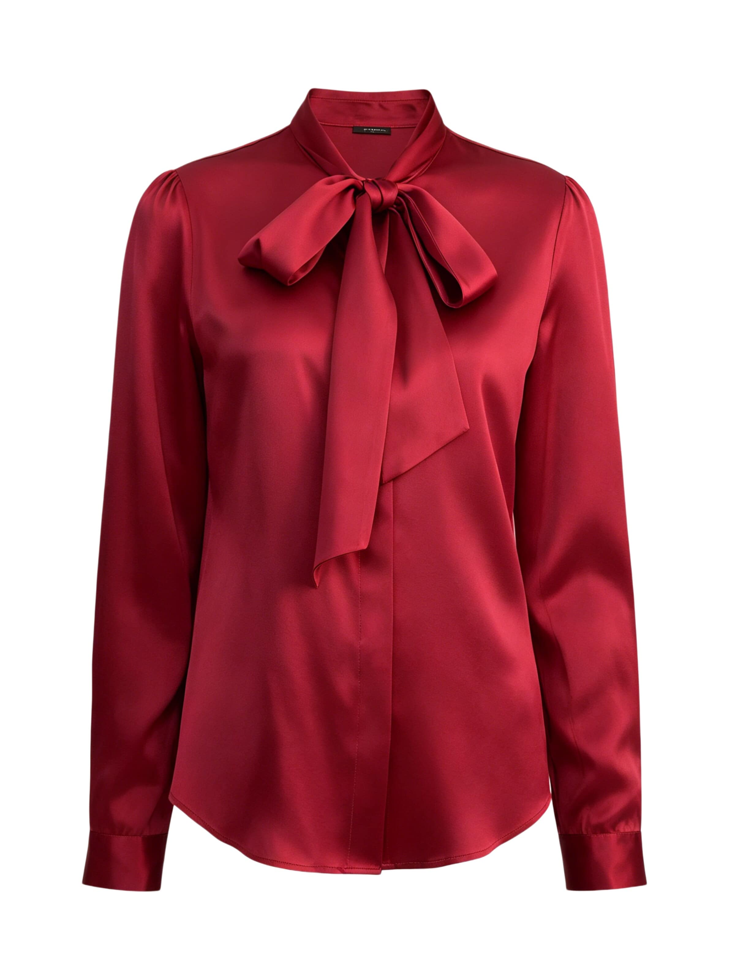Lilysilk Blouse 'LILYSILK Seidenbluse mit Schleife' in Rood: voorkant