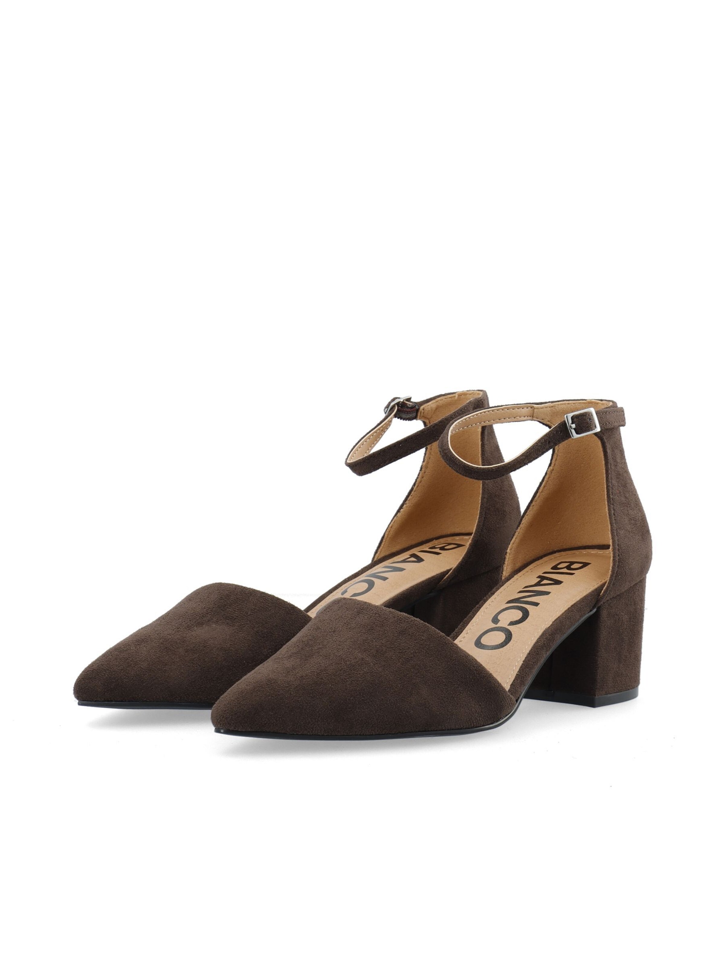 Bianco Pumps 'Divived D'orsay' in Bruin