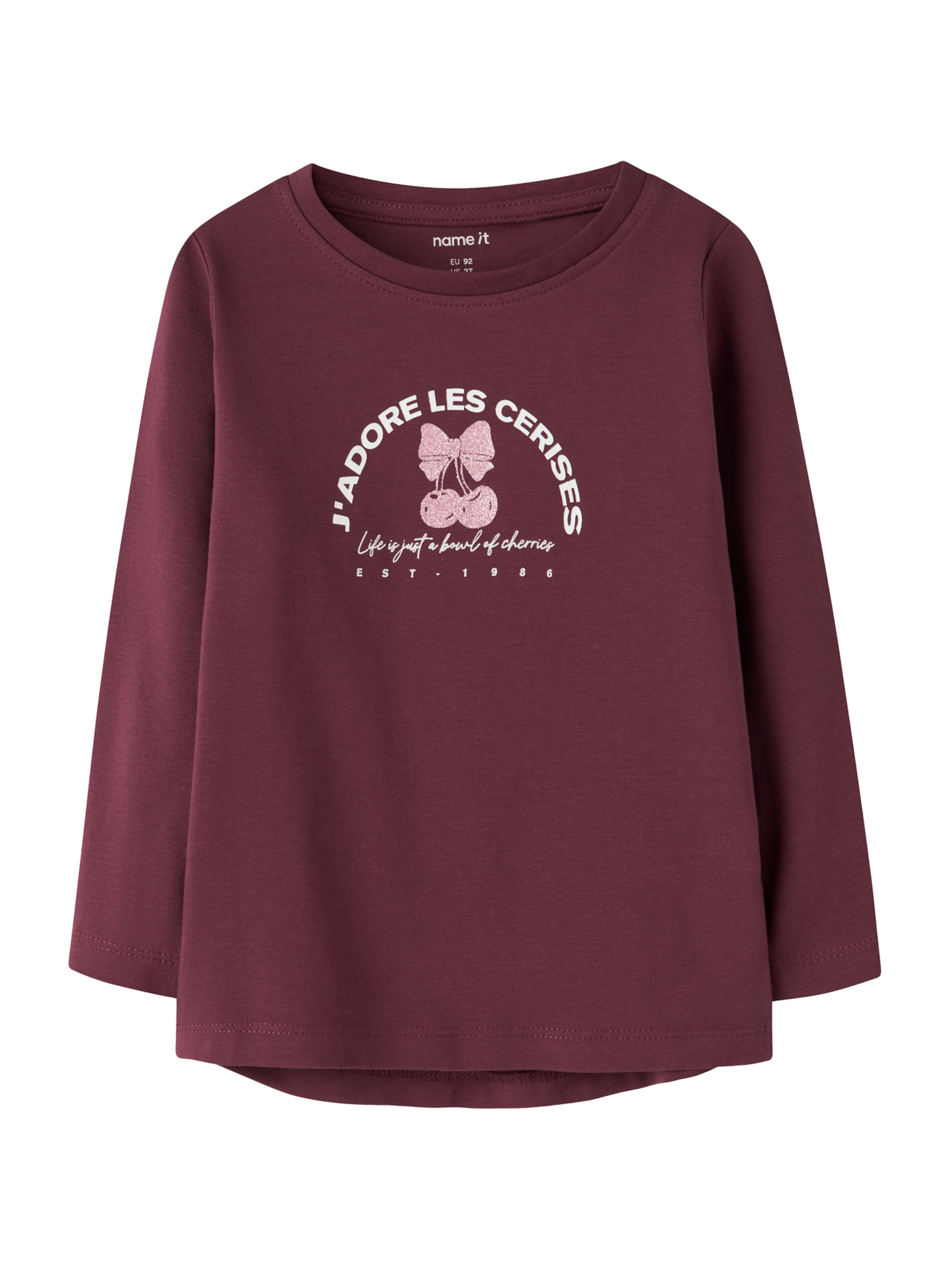 NAME IT Тениска 'NMFVIX' в червено: отпред