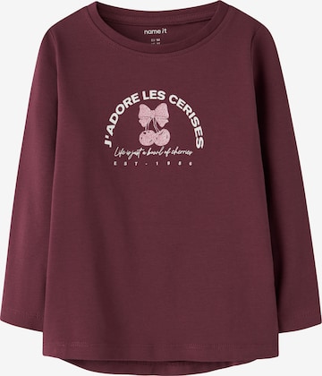 NAME IT Тениска 'NMFVIX' в червено: отпред