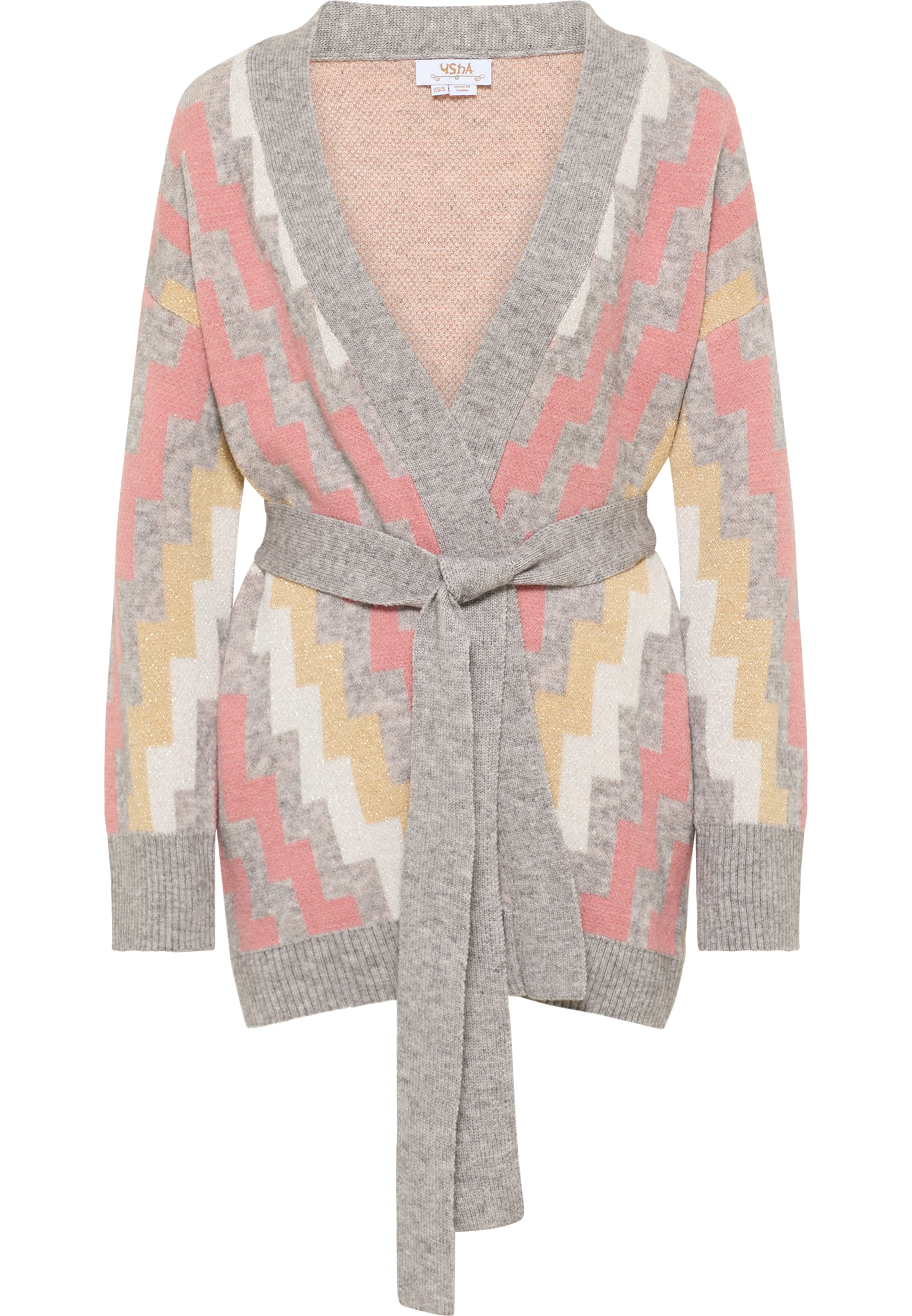 usha FESTIVAL - Cárdigan 'Rakata' en gris: frente