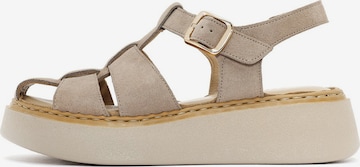 Sandalo con cinturino di Derimod in marrone: frontale