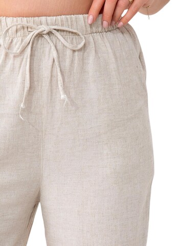 WENOR Wide leg Trousers 'SAIRA' in Beige