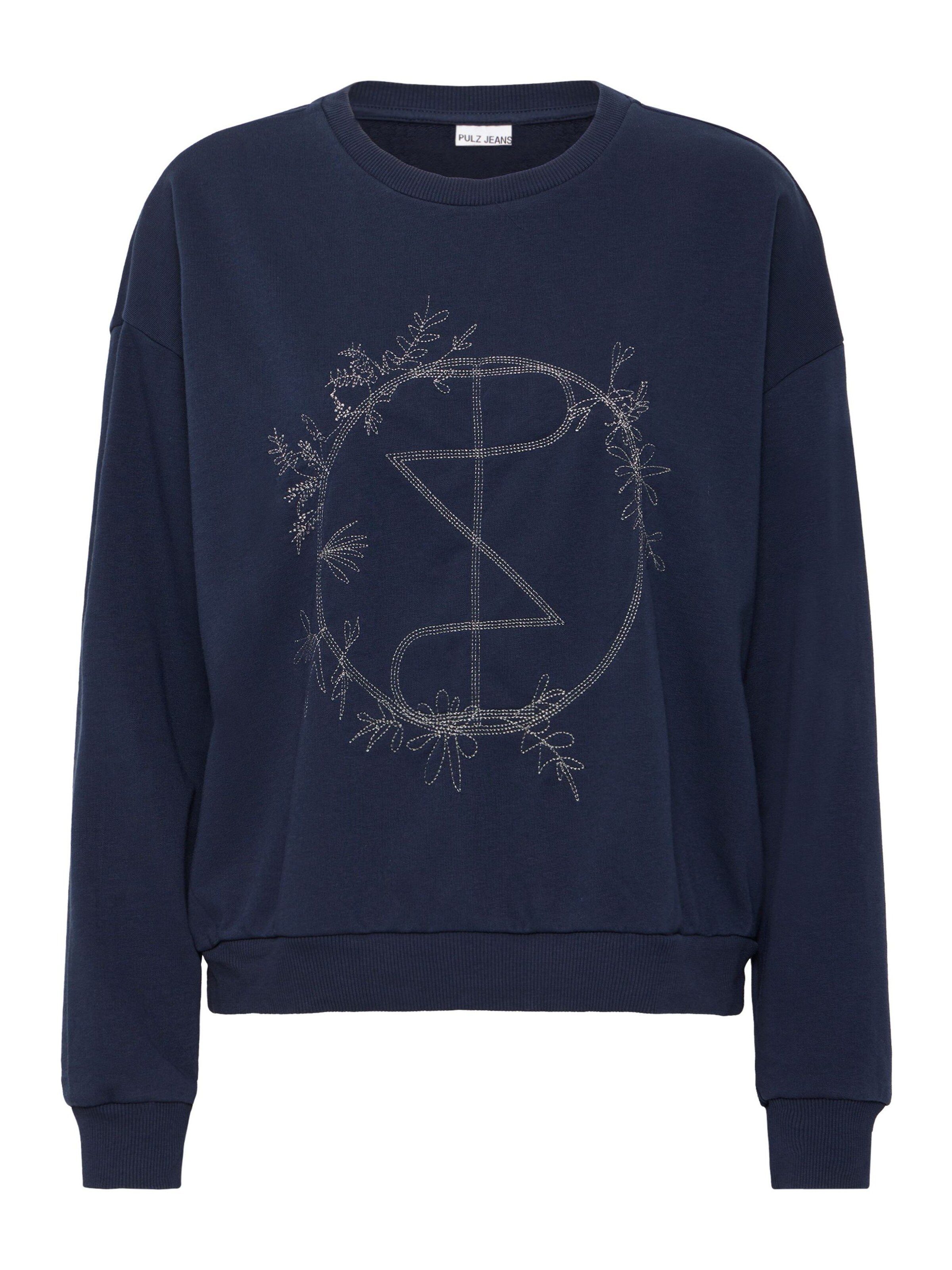 Sweat-shirt 'Tabita' PULZ Jeans en bleu : devant