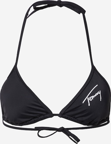 Tommy Jeans Triangel Bikinitop in Schwarz: predná strana