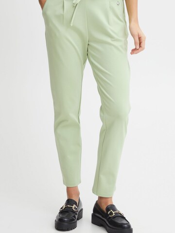 Fransa Tapered Trousers in Green: front