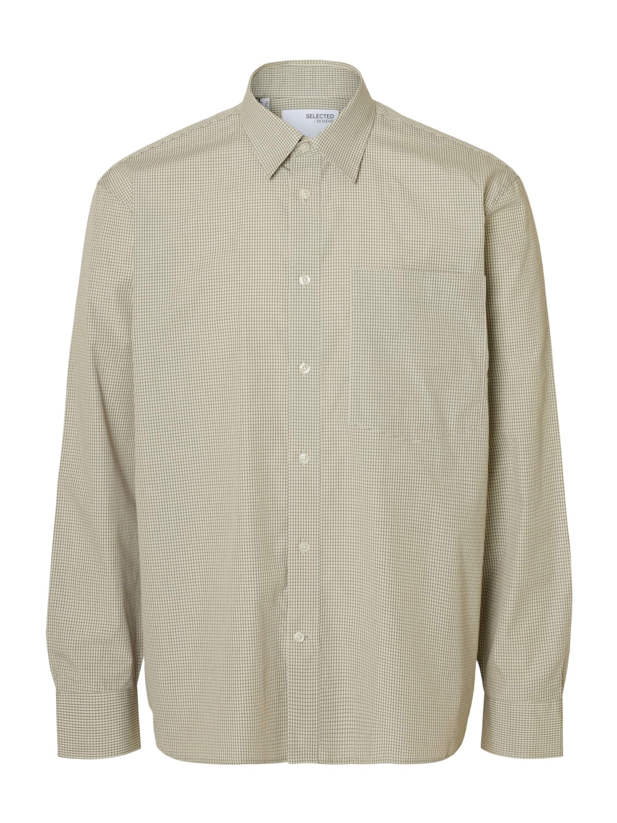 SELECTED - Ajuste regular Camisa 'SLHRLXLARRY' en beige: frente