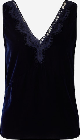 Top 'Aomi' de la rosemunde pe albastru: față