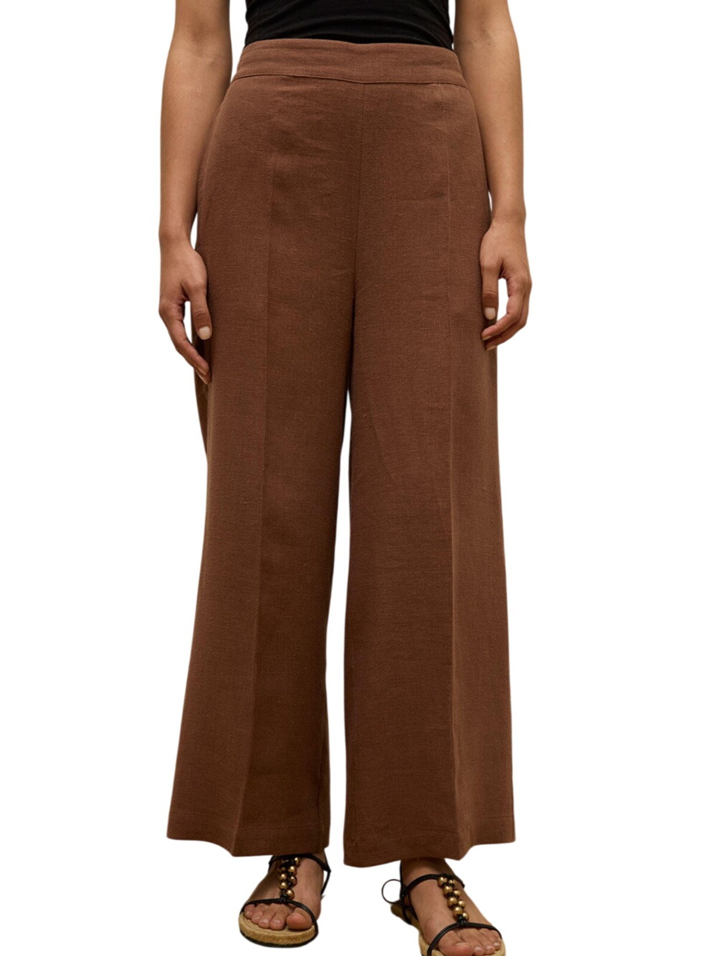 MANUKA Wide Leg Hose‌‌‌‌‌‌ in Braun
