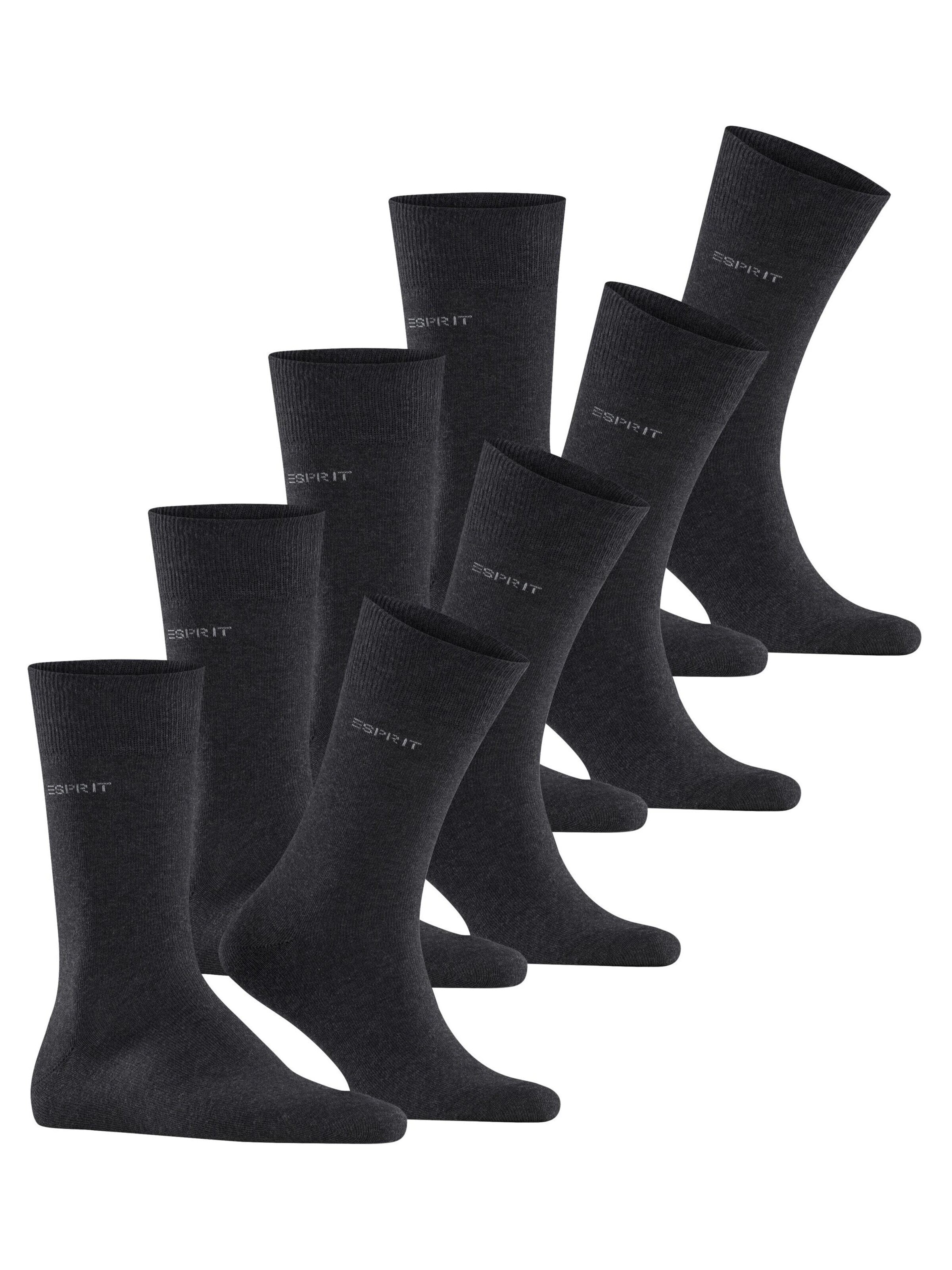 ESPRIT Socks 'Solid 4-Pack' in Grey