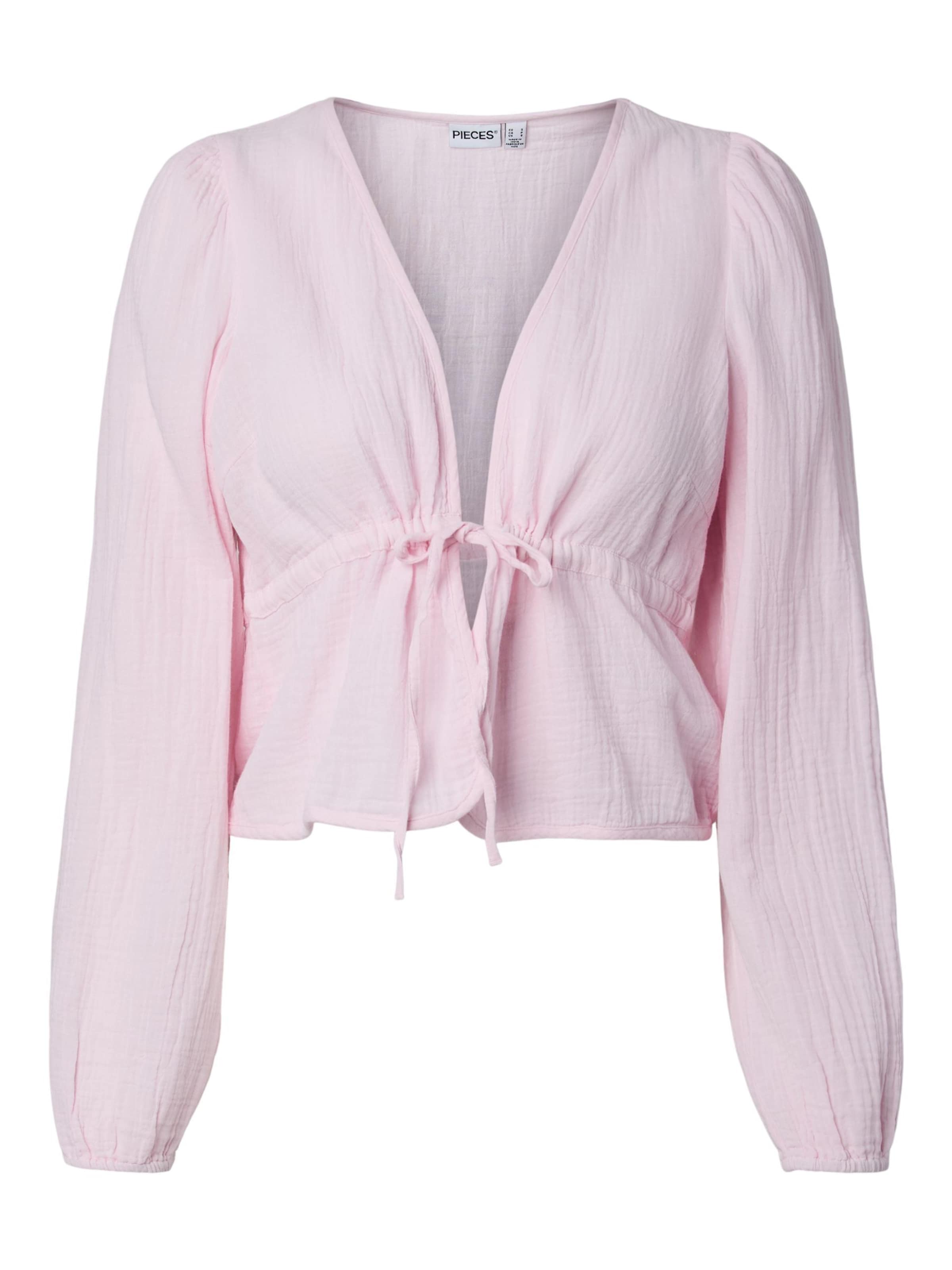 PIECES Blouse 'SASTINA' in Roze: voorkant