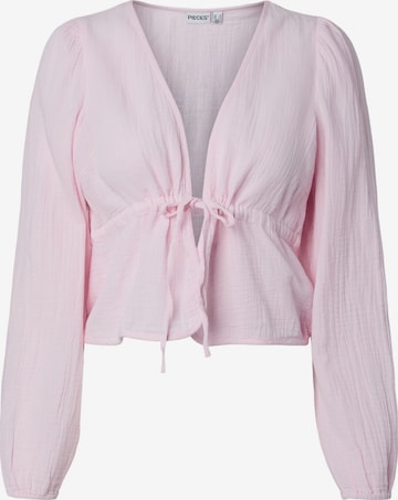 PIECES Bluse 'SASTINA' i pink: forside