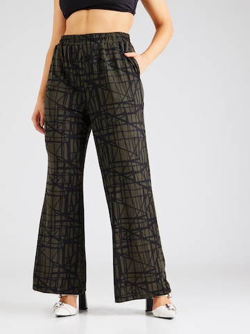 ONLY Carmakoma - Pierna ancha Pantalón 'CARAlba Amy' en verde: frente