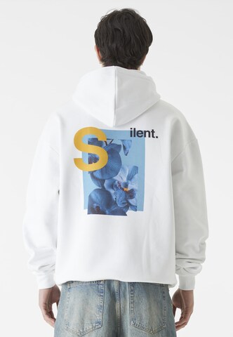 9N1M SENSE Sweatshirt 'Silent Flower' in Wit