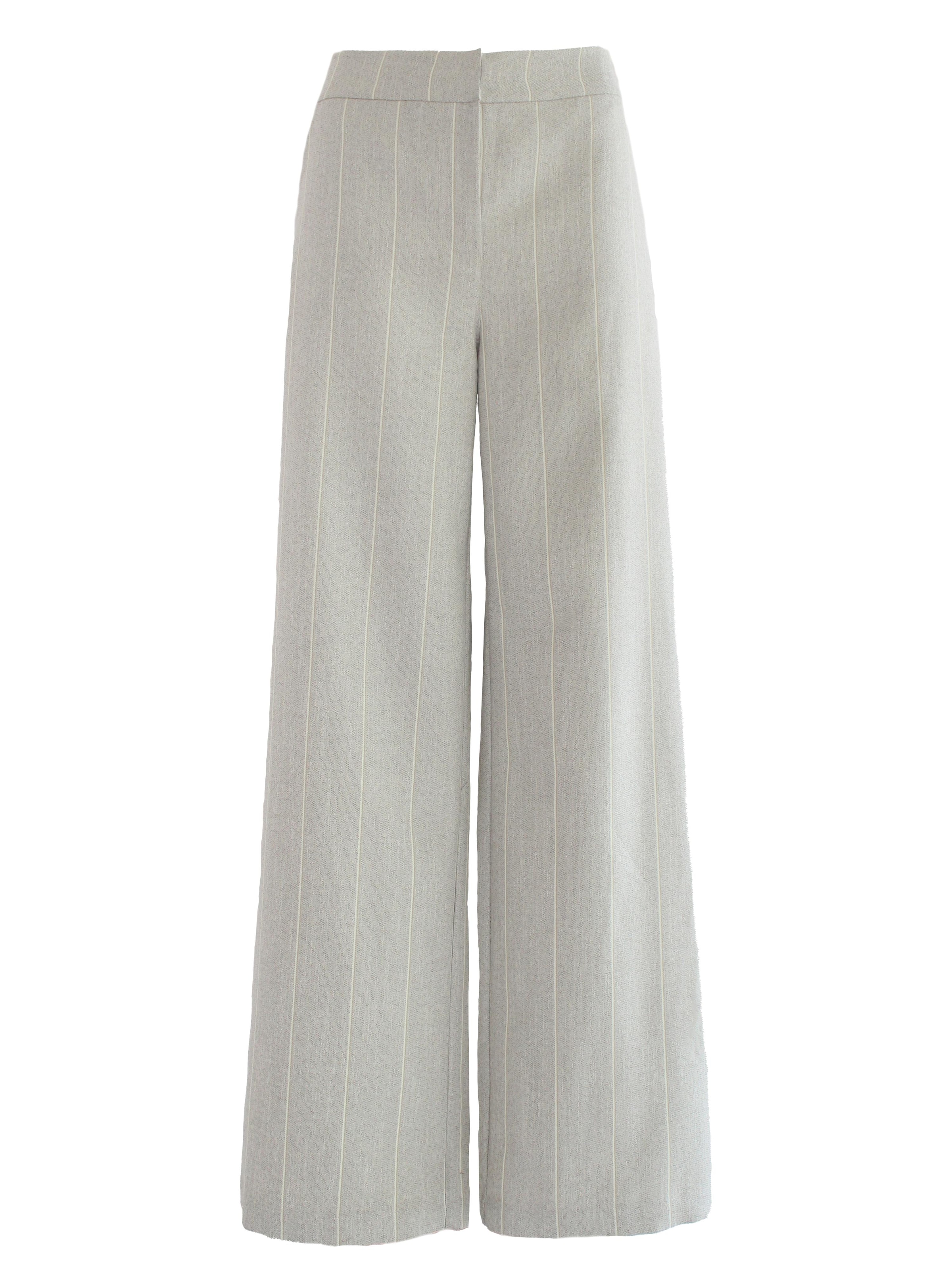 Honnête Atelier Regular Broek 'Arden' in Grijs: voorkant